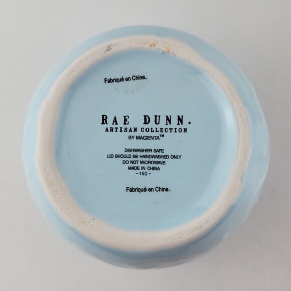 Rae Dunn Egg Shaped Ceramic Canister Baby Blue EGG HUNT - Picture 7 of 10